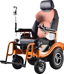 Fauteuil roulant électrique de luxe fauteuil roulant motorisé en acier multifonctionnel fauteuil roulant de thérapie de réadaptation électrique adulte