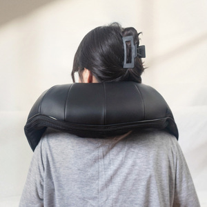 Chal eléctrico Shiatsu con cinturón vibro, masajeador portátil de cuello y hombro, celulitis, con cojín de asiento de masaje musical - Product Image 2