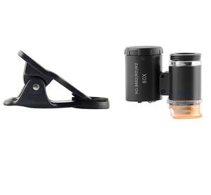 携帯電話クリップ顕微鏡<span class=keywords><strong>60</strong></span>倍の冷温光アンティーク識別2LED1UVライト - Product Image 5