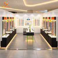 Exhibidores para Tiendas de Electrónicos, Mostrador para Exhibición de Teléfonos Móviles, Iluminación LED, Exhibidores de Relojes Deportivos para Pared Ranurada
