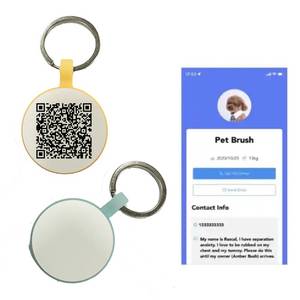 2023 nuevo al por mayor personalizado mascota perro gato silicona mascota código QR Id Tag Collar etiquetas de perro nombre Id mascota código QR Etiqueta de perro - Product Image 1