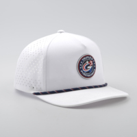 Casquette de golf personnalisée avec patch en PVC, casquette de baseball perforée à 5 panneaux, casquette de performance, casquettes de sport imperméables pour hommes