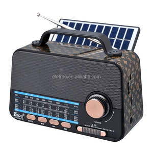 Eletree-Linterna con panel solar portátil, altavoz inalámbrico USB, reproductor <span class=keywords><strong>de</strong></span> música Tf, Fm Am Sw 1-5, radio <span class=keywords><strong>de</strong></span> 7 <span class=keywords><strong>bandas</strong></span> - Product Image 1