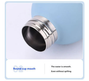 300-1000ml peinture en caoutchouc bouteille de Style américain 304SS intérieur + 201 isolation de la coque petite bouche conception <span class=keywords><strong>famille</strong></span> extérieur - Product Image 5