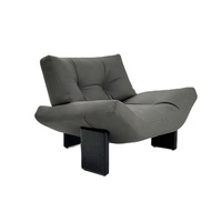 Fauteuil de loisirs individuel moderne PurelyFeel, chaise de salon design en cuir PU, chaise Safari pour hôtel