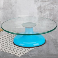Accessoires pour gâteaux rotatifs en verre trempé, décoration de cuisson, plateau tournant à 360 degrés