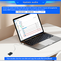 Modul Suara JR6001 Custom Mount, Dapat Diunduh Melalui USB dan Kontrol Port Serial TTL, Memori 4M, Amplifier 3W, Audio MP3