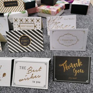 Impresión de logotipo personalizado de alta calidad Tarjeta de agradecimiento Apto para pequeñas empresas Impreso en cartón de papel elegante con su propio diseño - Product Image 2