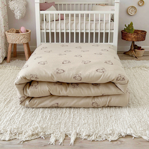 100% coton tricoté bébé couette doux chaud lavable couverture pour nouveau-né infantile berceau ensemble de literie - Product Image 1
