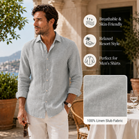 Tissu en lin teint en fil, nouveau modèle de luxe léger, à rayures, pour vêtements, textiles en lin pur