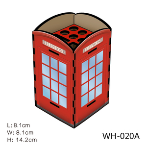 Cadeaux souvenirs personnalisés <span class=keywords><strong>DIY</strong></span> MDF Station-service porte-crayon en bois stylo tasse pliable <span class=keywords><strong>organisateur</strong></span> de <span class=keywords><strong>bureau</strong></span> - Product Image 2
