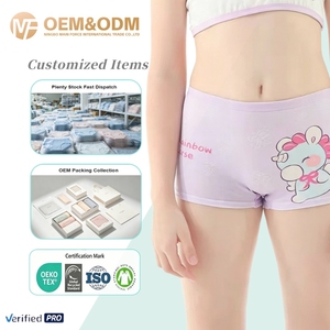 2026 M&F OEM ODM Ropa Interior de Algodón Personalizada para Niñas en Stock, Transpirable, Bonita, con Diseño de Unicornio, Tipo Boxer, Braguitas, Calzones, Panties - Product Image 1