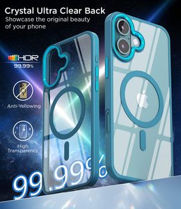 16E per <span class=keywords><strong>iPhone</strong></span> 16 Pro Max custodia trasparente paraurti Ultra forte magnetico 15 Pro <span class=keywords><strong>14</strong></span> 13 12 lente in metallo antiurto retro <span class=keywords><strong>Cover</strong></span> trasparente - Product Image 6