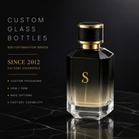 Flacon de parfum en verre noir dégradé personnalisé de 50 ml, vaporisateur fin, flacons de parfum de luxe de 50 ml avec boîte