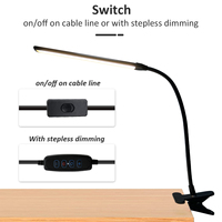 Lampe de lecture Led à pince moderne 6W à bras Long Flexible, collier de cygne, lampe de bureau