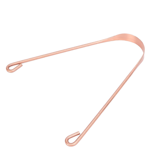 Limpiador de Lengua Ecológico y Sin Desperdicio, Raspador de Lengua de Acero Inoxidable 304 Color Oro Rosa y Cobre para Adultos, Niños y Bebés, Incluye Algodón - Product Image 1
