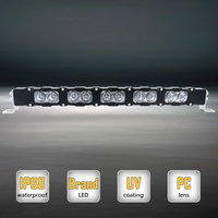 Barre lumineuse tout-terrain en aluminium CNC de haute qualité 24 pouces, mini 7 watts, lumière blanche froide, faisceau combiné spot/longue portée, garantie 24 mois