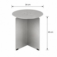 Table d'appoint ronde minimaliste en aluminium, table d'appoint en métal brossé avec base à panneaux croisés pour canapé, chambre à coucher, salon