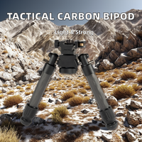 Support de tir tactique pliable en fibre de carbone à deux pieds pour sports de plein air, adaptateur de montage de précision pour bâton de tir longue portée
