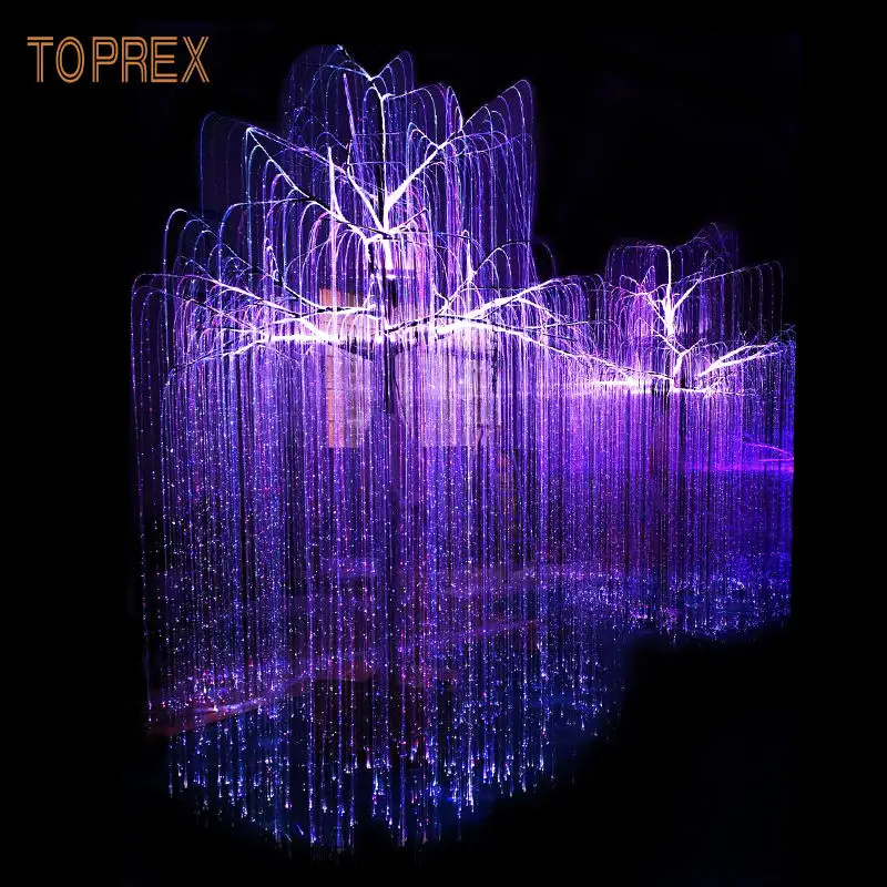 Nouveau Design Parc Extérieur Décor De Noël Fibre Optique Artificielle Matériel Led Saule