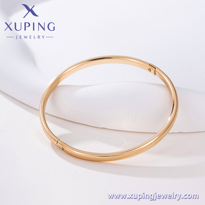 Xuplng Đồ Trang Sức Simpple Mạ Vàng Phổ Biến Mịn Vòng Đồng Bằng <span class=keywords><strong>Cuff</strong></span> 60Mm Bangles Phụ Nữ - Product Image 2