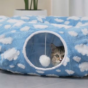 Circular Tunnel Cat <b>Bed</b> <b>Cave</b> S-shaped Design Fashion Modern Cartoon Style Removable Washable Soft Eco-Friendly Polyester - Product Image 5