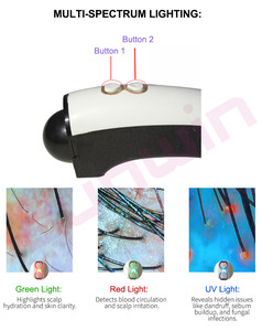 Xách tay độ nét cao da đầu nang tóc Detector ai Analyzer rụng tóc và da đầu kiểm tra sức khỏe với 50x 200X ống kính - Product Image 5