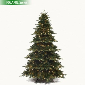 2023 NOUVEAUX sapins de Noël pré-éclairés en gros en usine avec lumières LED Arbres décoratifs de Noël - Product Image 5