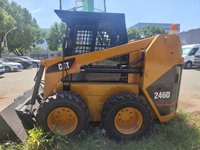 Chargeuse sur pneus CAT 246D d'occasion, moteur 60KW, faible nombre d'heures de fonctionnement, pour travaux de construction et d'agriculture
