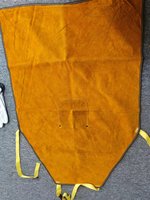 Tablier de sécurité pour soudeur en cuir fendu résistant à la chaleur et aux flammes, 90*65cm