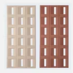 Mur de fond en briques creuses légères en granit artificiel PU à double face à neuf grilles moderne, design de modèle 3D - Product Image 3