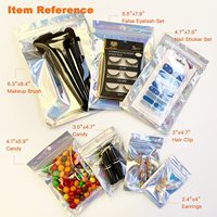 Sacs à Fermeture Éclair Holographiques Transparents Personnalisés en Feuille d'Aluminium Refermables Anti-Odeur, Petits Sacs Mylar en Plastique Hologramme pour Emballage Alimentaire