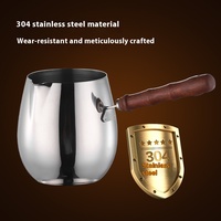 Yolecen en acier inoxydable de Style italien fantaisie manche en palissandre tasse à mousser le lait nouveau matériau d'ustensile de tasse d'art Latte en forme de cylindre