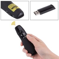 Présentateur sans fil PPT avec laser rouge pour présentation PowerPoint, télécommande sans fil RF 2,4 GHz, stylo de défilement laser R400, souris télécommandée USB