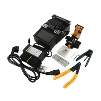 Empalmador de fusión de fibra óptica FTTH de mano, mini máquina fácil de tomar para uso de red de instalación de cable SM MM, 1/2 ", 7S