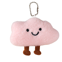 Porte-clés Nuage en Peluche Mignon, Doux, Écologique, Portable et Durable, Ornement de Clé en Peluche, Anneau de Clé Durable