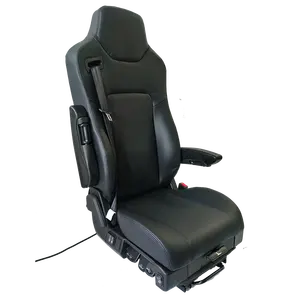 iTOPWELL LuxuryAir Suspension Driver Seat with High Backrest Air Suspension Aero Seat Made of Leather PVC for Vans Buses