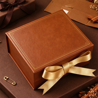 Boîte cadeau rigide pliable de luxe avec nœud en satin, boîte d'emballage cadeau magnétique pliable, impression personnalisée de motifs et de logos disponible