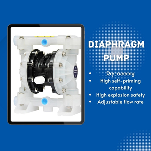 Industrial 12v Plastic Air Operated Double Chemical Resistant Metering Diaphragm <b>Pump</b> for <b>Sludge</b> Diaphragm <b>Pump</b> KES15-PP AOBL - Product Image 3