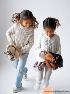 <span class=keywords><strong>DR</strong></span> Éxito de Ventas Caballito de Palo de Peluche de Madera para Regalo de Navidad en Stock - Product Image 3