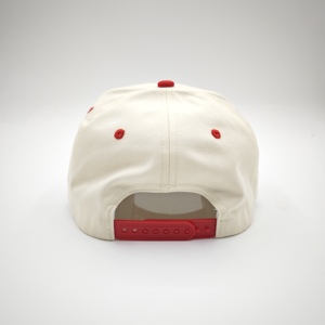Cappello strutturato personalizzato a tesa curva 3D ricamato bicolore 5 pannelli cotone berretto OTTO cappello - Product Image 4