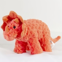 Peluche Dinosaure Orange et Vert de 35 cm (14 pouces) pour Décoration et Cadeaux