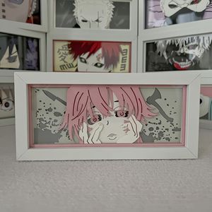Caja de Papel con Luz de Anime Mixto (61 Piezas), con Dibujos Animados de Zoro, Luffy, <span class=keywords><strong>Uzumaki</strong></span>, Lilo, Boojiboo, Lámpara de Papel para Fotografía, Regalo de Cumpleaños - Product Image 4