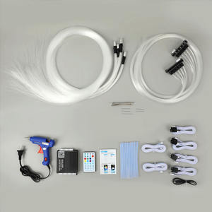 أطقم بطانة سقف السيارة الفاخرة بنجوم مضيئة من الألياف الضوئية، مع تحكم عن بعد عبر التطبيق وإضاءة RGBW للديكور الداخلي للسيارة - Product Image 2