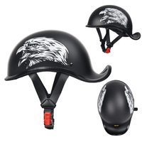 Casque de sécurité ouvert SMR SMRZX306 Retro Light Cruiser American Ducktail - Unisexe, universel, toutes saisons, étanche, design sportif
