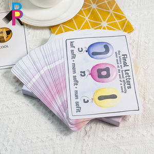 Tarjetas de Aprendizaje del Alfabeto <span class=keywords><strong>Hebreo</strong></span> Personalizadas de Fábrica China, Impresión Ecológica de Alta Calidad para la Educación Lingüística Infantil - Product Image 3