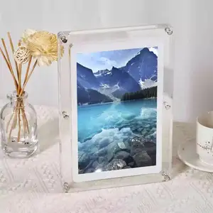 Transparent Acrylic Digital Photo Frame Motion Video Frame With WiFi 10.1 Inch Touch Screen