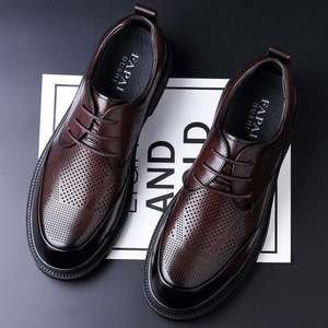 Zapatos de Vestir Negros Clásicos de Alta Calidad, Impermeables, para Otoño, Uso Casual al Aire Libre, Zapatos de Cuero con Cordones para Bodas y Fiestas - Product Image 3