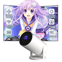Projecteur Vidéo Portable OEM ODM Hy300, Lampe LED Intelligente Native, Android 11 OS, Option Prise US, 160 Lumens, Prise en Charge 4K, Utilisation Intérieure