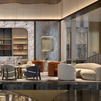 Service tout-en-un, mobilier d'hôtel 3 étoiles, canapé de luxe sur mesure pour hall d'entrée et ensemble de mobilier de réception